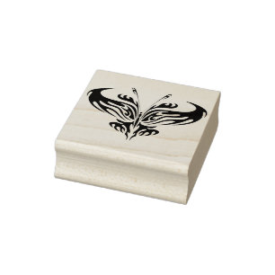 tribal butterfly abstract art stamp