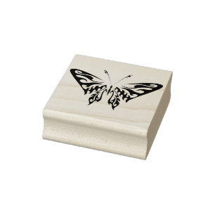 tribal butterfly abstract art stamp