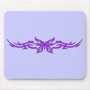 Tribal Butterfly in Purple Mousepad