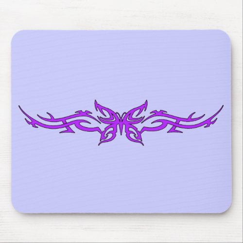 Tribal Butterfly in Purple Mousepad