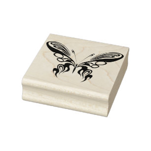 Tribal Butterfly Rubber Stamp
