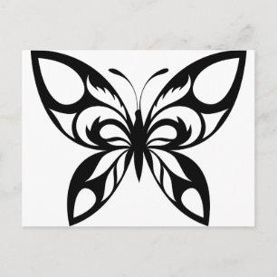 Tribal-Butterfly-Silhouette Postcard