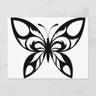 Tribal-Butterfly-Silhouette Postcard
