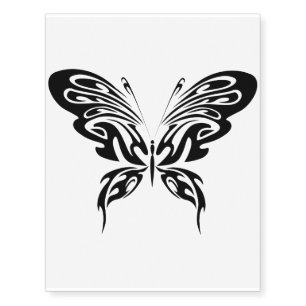 Tribal Butterfly Temporary Tattoo
