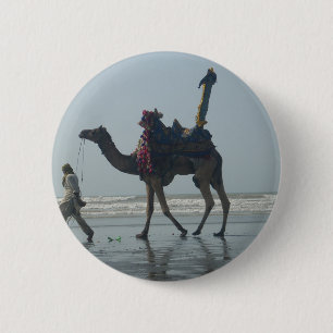 Tribal Camel Ride: Morning Tide Sands & Sea Button