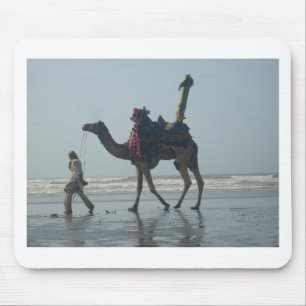 Tribal Camel Ride: Morning Tide Sands & Sea Mouse Pad