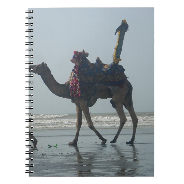 Tribal Camel Ride: Morning Tide Sands & Sea Notebook (Front)