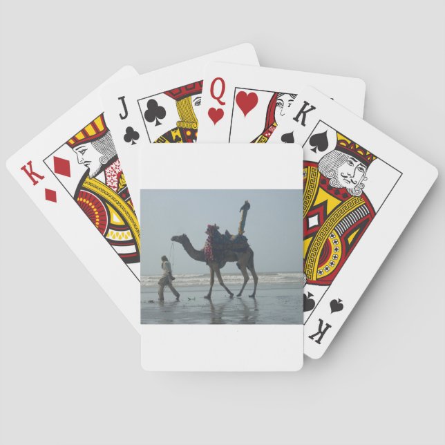 Tribal Camel Ride: Morning Tide Sands & Sea Poker Cards (Back)