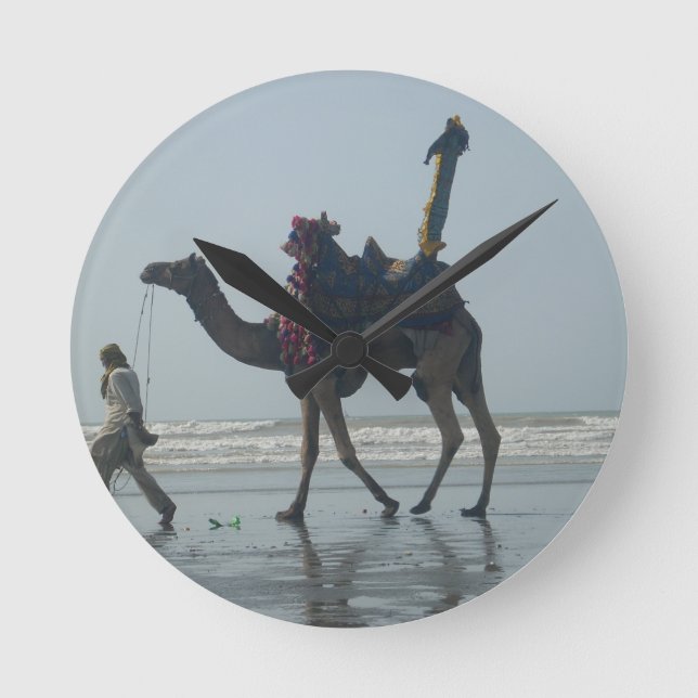 Tribal Camel Ride: Morning Tide Sands & Sea Round Clock (Front)