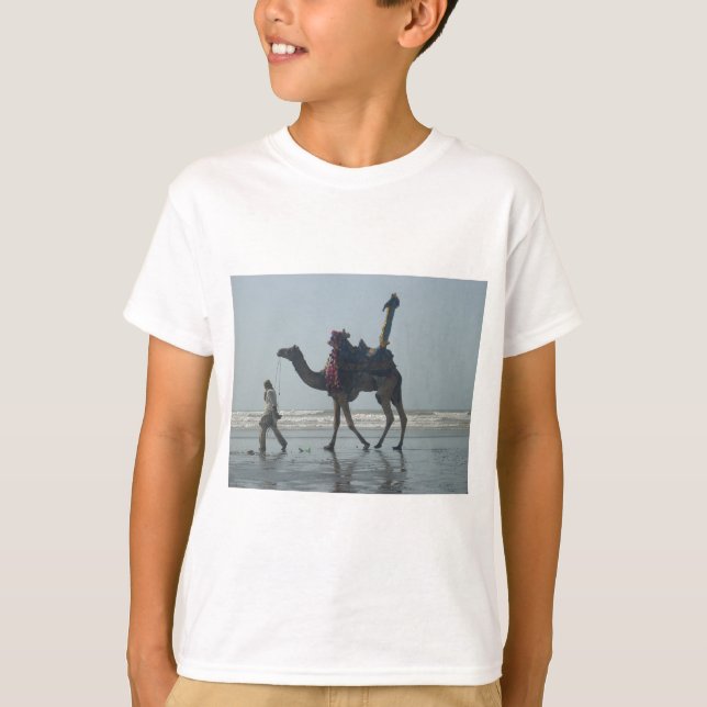 Tribal Camel Ride: Morning Tide Sands & Sea T-Shirt (Front)