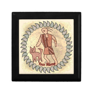 Tribal Cat Person Rune Gift Box