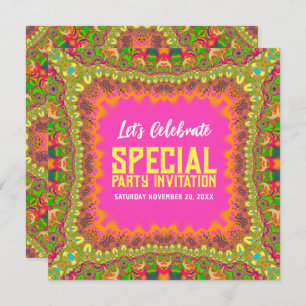 Tribal Celebration of Colors Invitation
