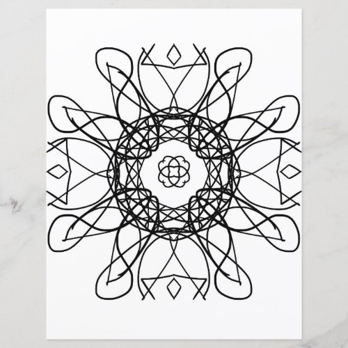 Tribal Celtic Cross Mandala Coloring Page