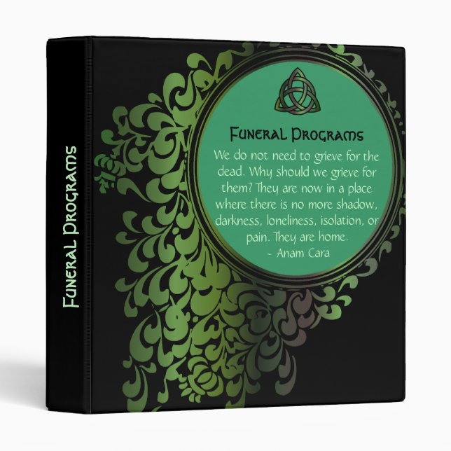 Tribal Celtic Funeral Program Binder (Front/Spine)