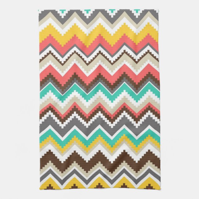 Tribal Chevron Kitchen Towel (Vertical)