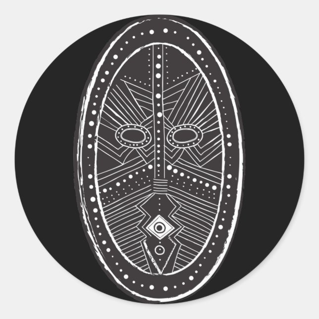 Tribal Classic Round Sticker (Front)