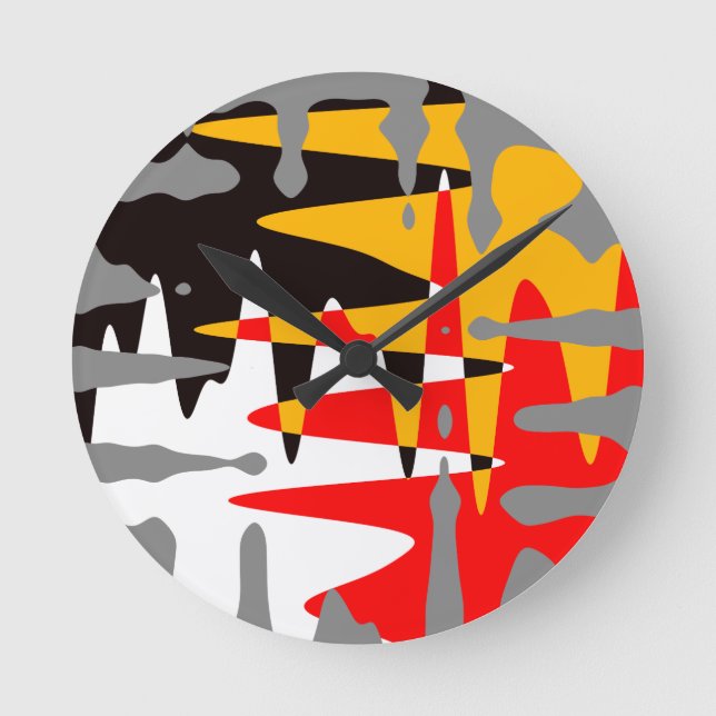 Tribal Clock Modern Native Art Wall Clocks Decor (Front)