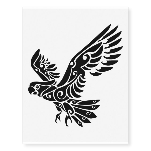 Tribal Cockatoo parrot bird tattoo (Front)