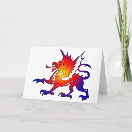 Tribal Color Dragon Greeting Card