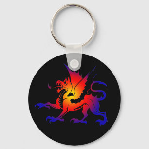 Tribal Color Dragon Keychain II