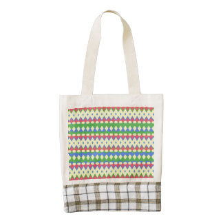 Tribal colorful cool pattern zazzle HEART tote bag