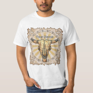 Tribal Cow Skull T-Shirt