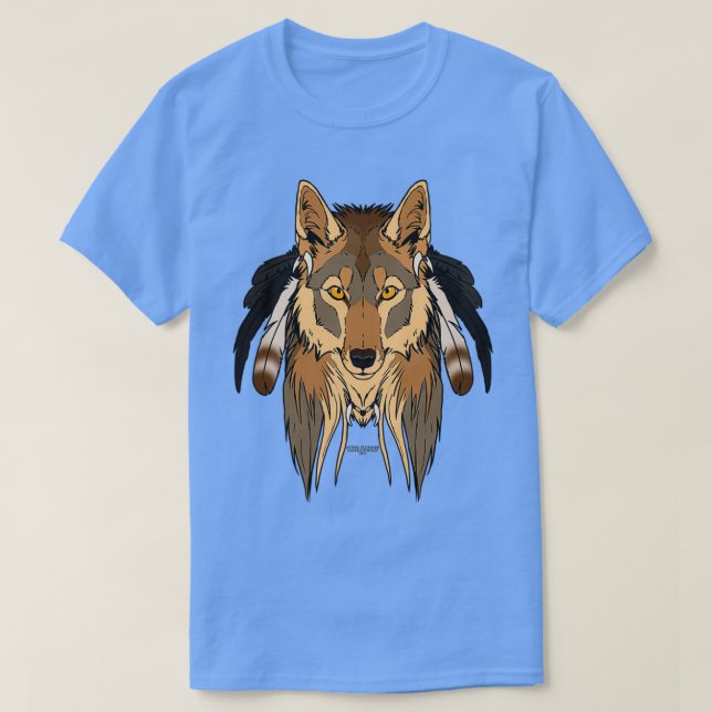 Tribal Coyote  T-Shirt (Design Front)