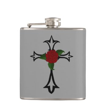 Tribal Cross Flask by atteestude at Zazzle