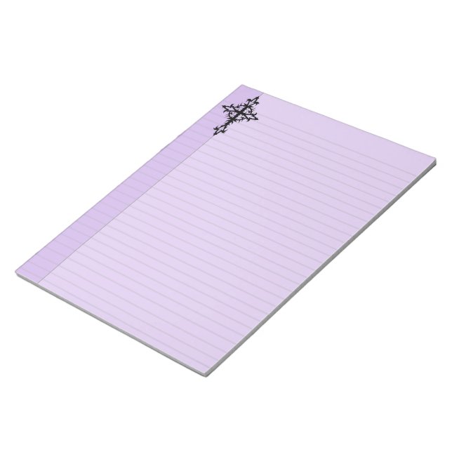 Tribal Cross Pastel Goth Legal Notepad (Angled)