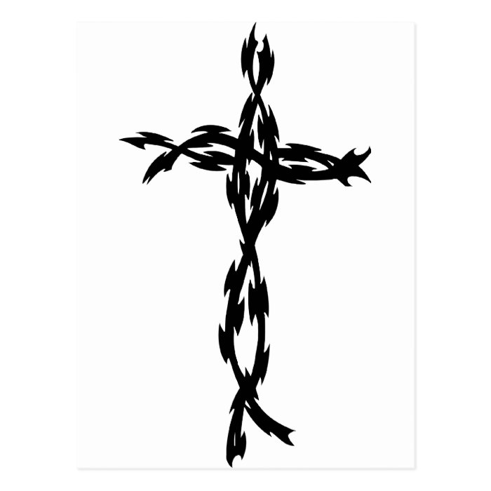 Tribal Cross Post Card