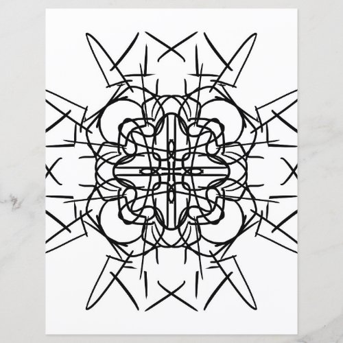 Tribal Cross Sunrise Mandala Coloring Page