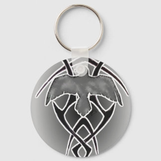 tribal crow keychain