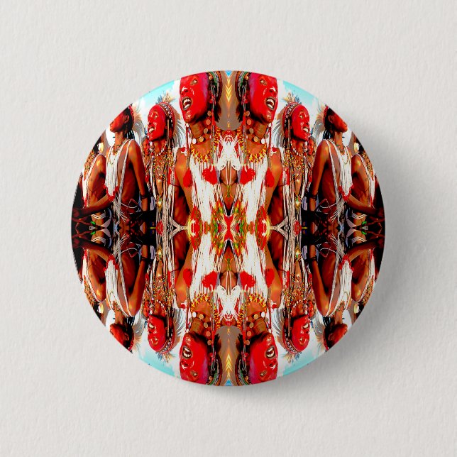 Tribal Dance Pinback Button (Front)