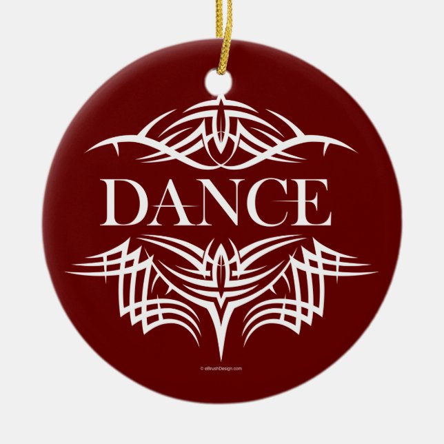 Tribal Dance (plain) Ceramic Ornament (Front)