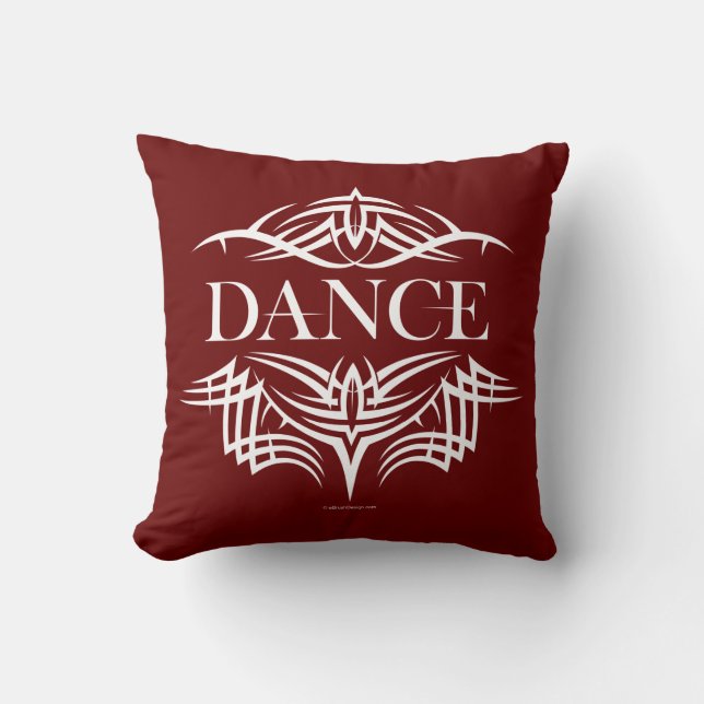 Tribal Dance (plain) Throw Pillow (Front)