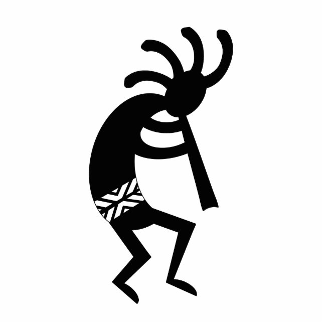 Tribal Dancing Kokopelli Southwest Christmas Tree Statuette (Front)