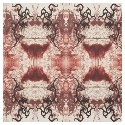 Tribal Decay Damask Gothic Art Fabric
