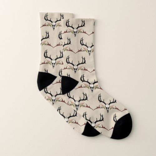 Tribal Deer Skull Socks