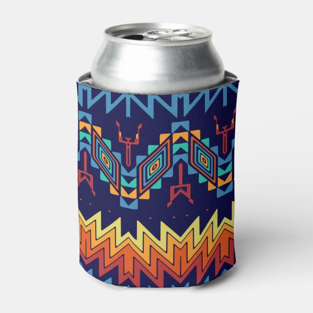 Tribal design abstract design can cooler (Can Front)