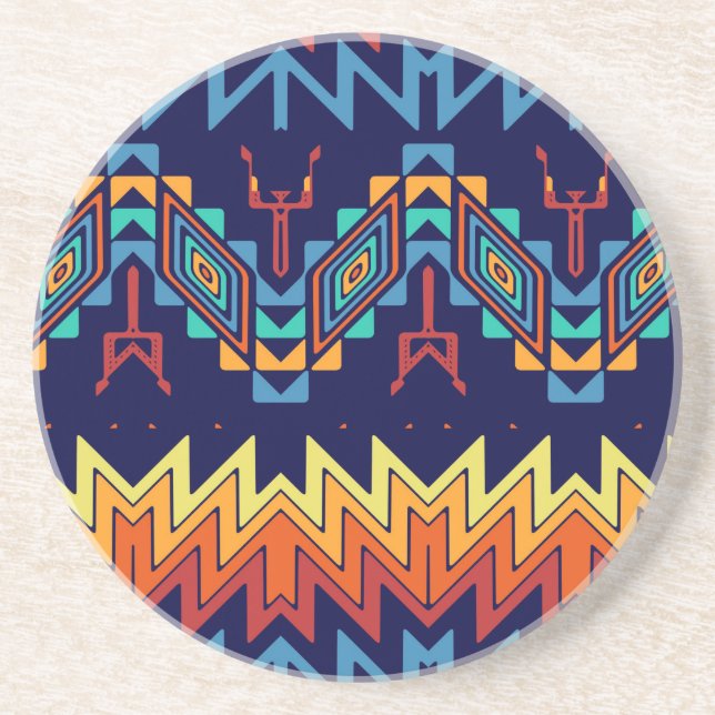 Tribal design abstract design coaster (Front)