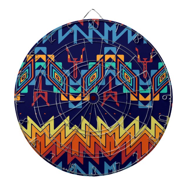 Tribal design abstract design dart board (Front)