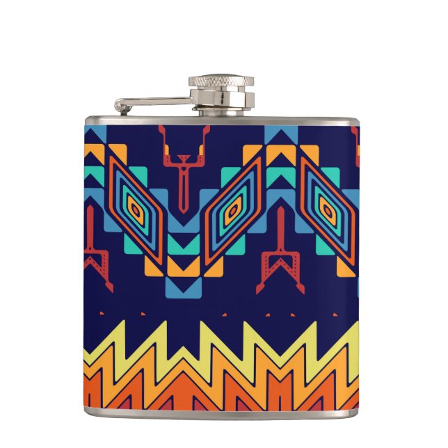 Tribal design abstract design flask (Front)