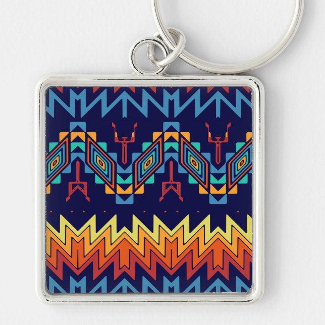 Tribal design abstract design keychain (Front)