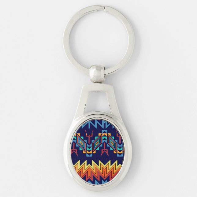 Tribal design abstract design keychain (Front)