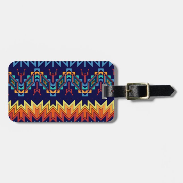 Tribal design abstract design luggage tag (Front Horizontal)
