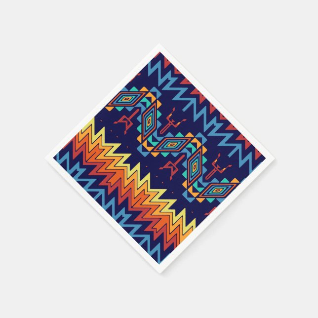 Tribal design abstract design napkins (Corner)