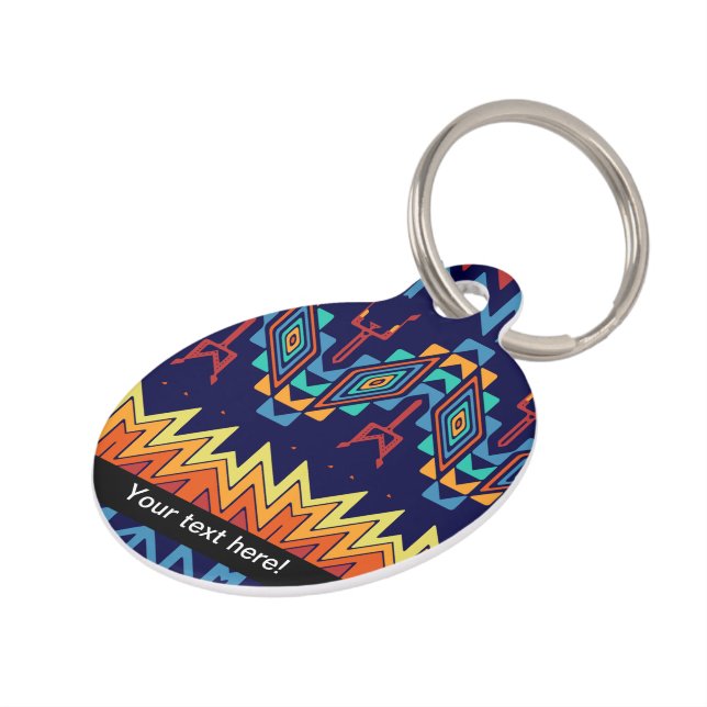 Tribal design abstract design pet ID tag (Side)