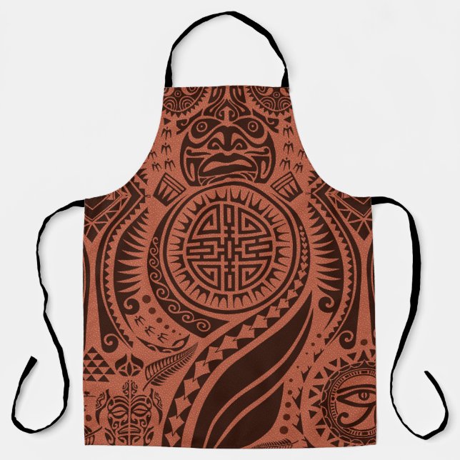 Tribal Design All-Over Print Apron (Front)