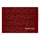 TRIBAL DESIGN Bar Bat Mitzvah Thank-You Card (Front Horizontal)