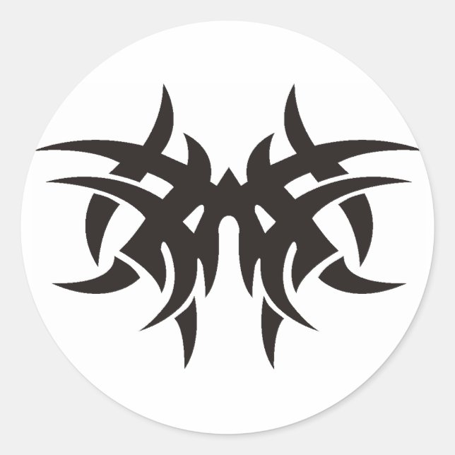 Tribal design classic round sticker (Front)